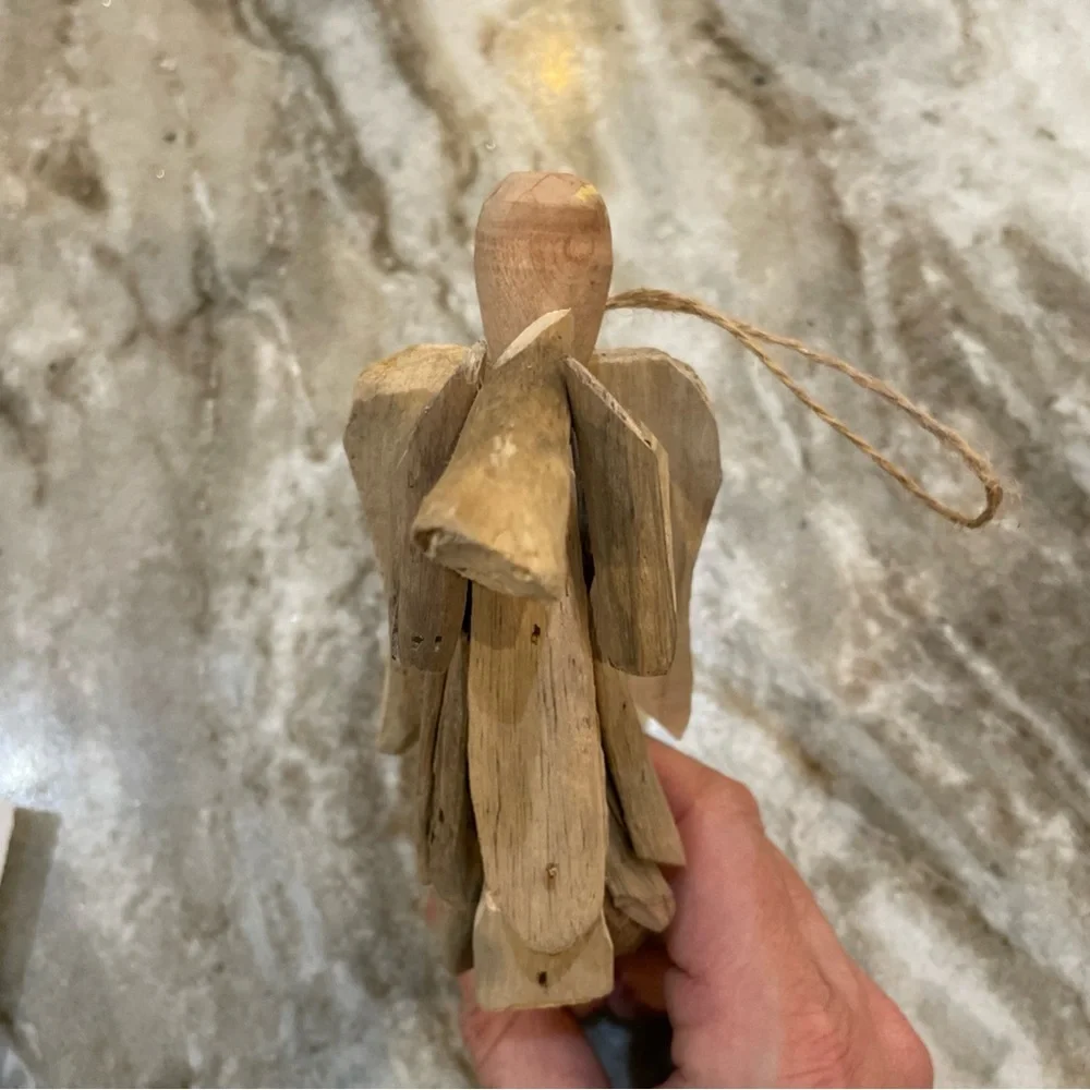 Rustic Drift Wood Angel Christmas Ornament